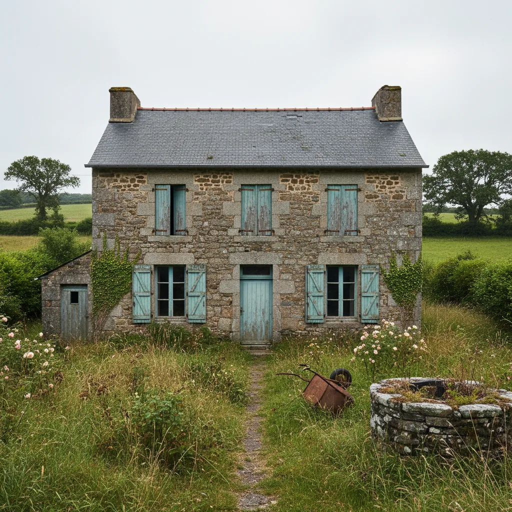 Maison en pierre vacante avant rénovation
